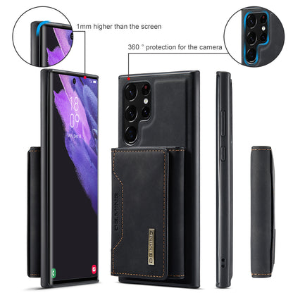 Retro Detachable Fold Card Holder Galaxy S22 Ultra Case Magnetic Clip