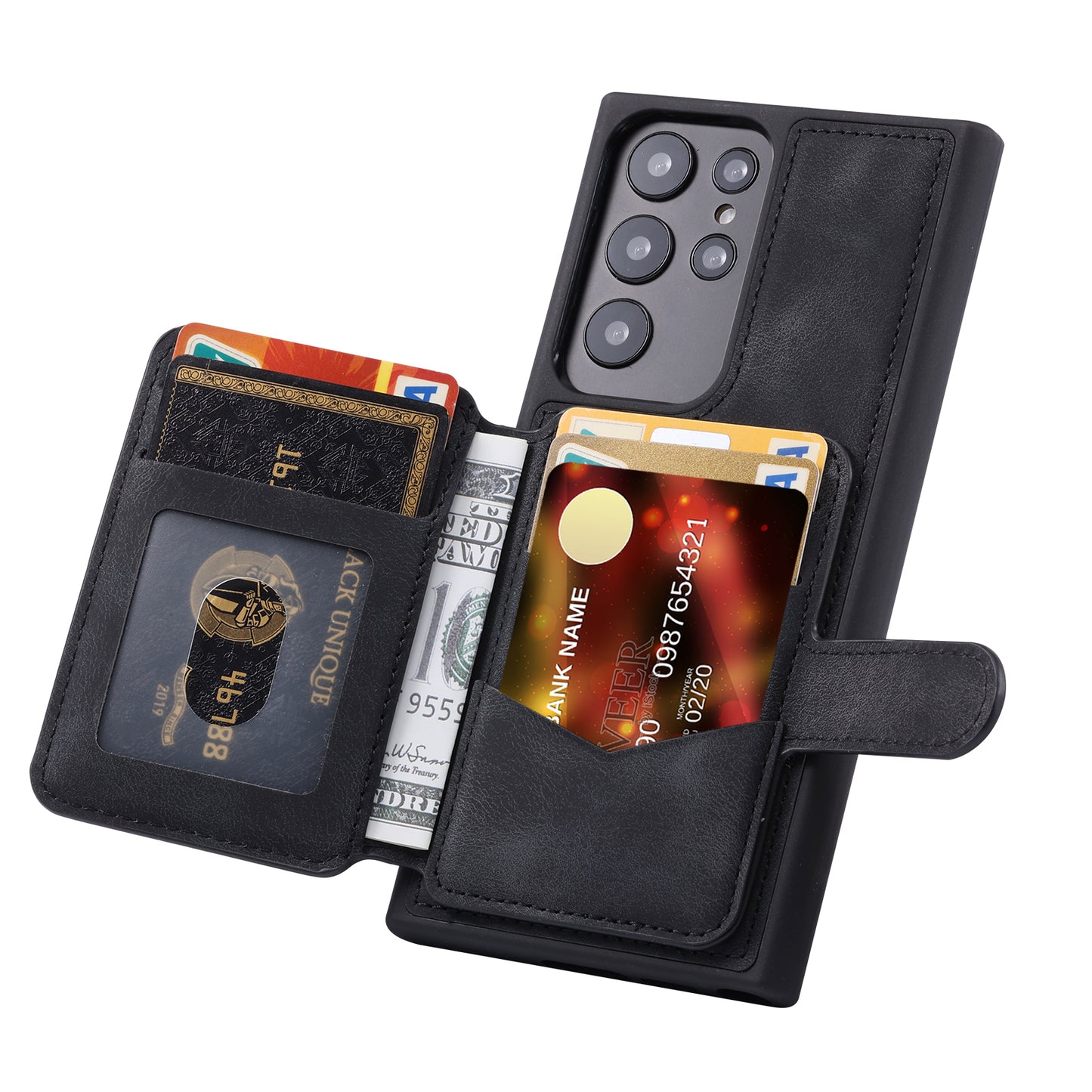 Fantasy Card Slots Buckle Galaxy S22 Ultra Case Leather Anti-theft