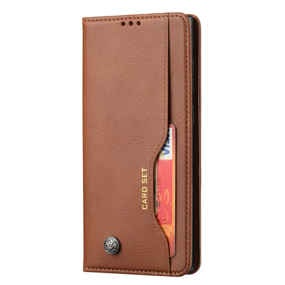 Classical Knead Leather Galaxy S22 Ultra Case with Notes Pocket