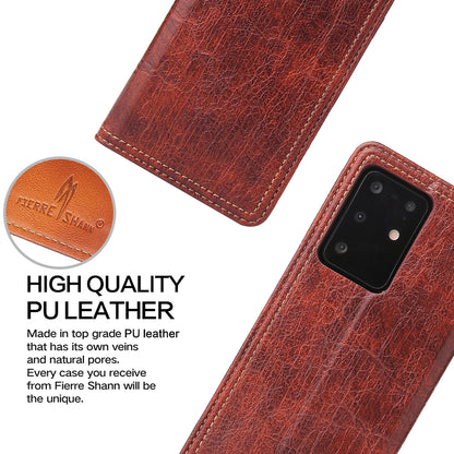 Tree Artificial Leather Galaxy S20 Ultra Case Wallet Stand