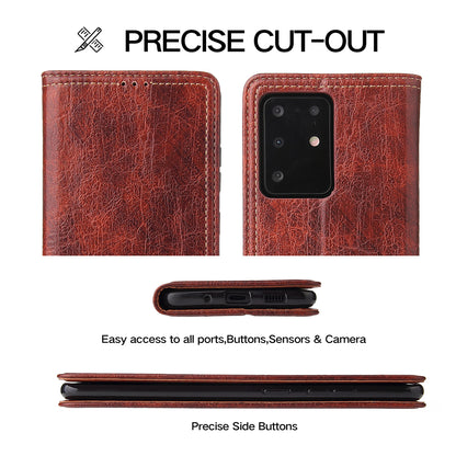 Tree Artificial Leather Galaxy S20 Ultra Case Wallet Stand