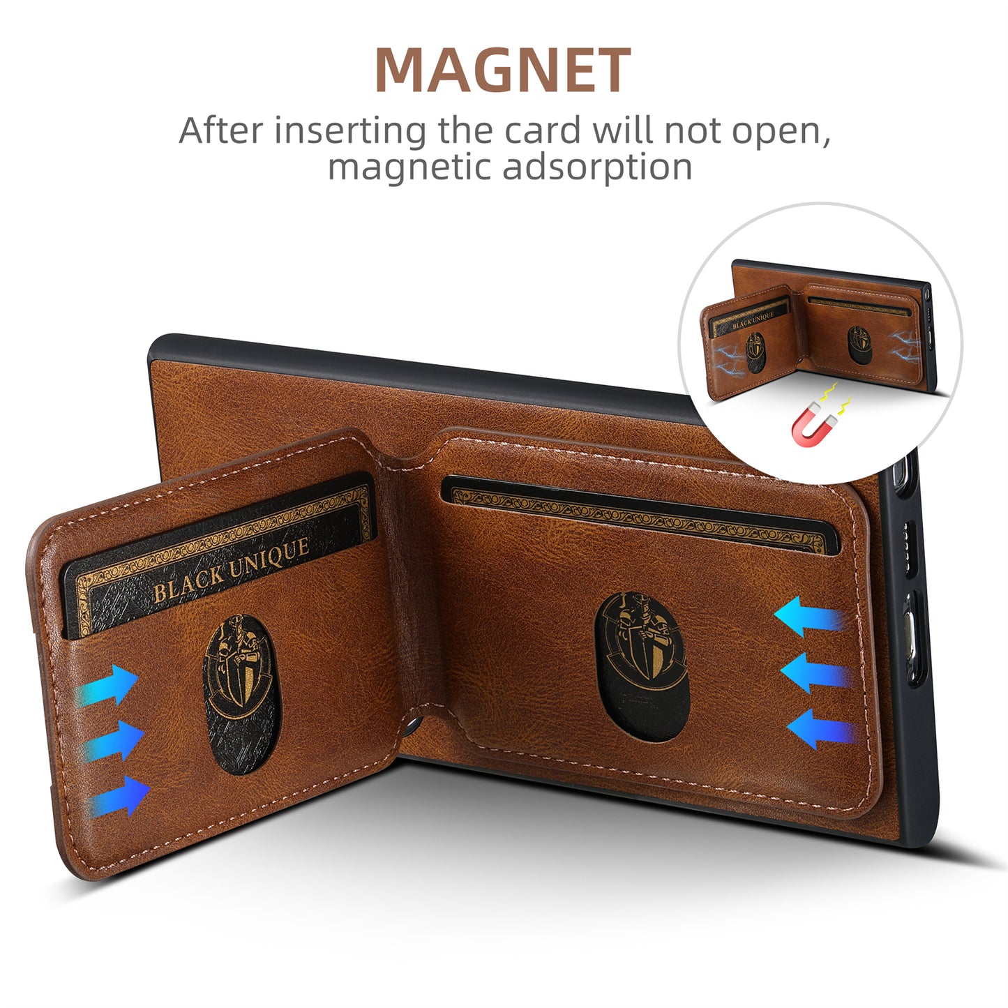 Oil Wax Leather Card Bag Galaxy S22 Case Magnetic