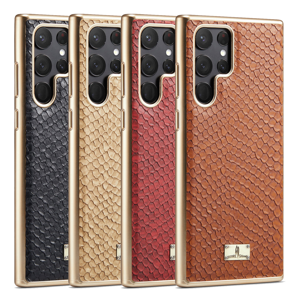 TPU Plated Lizard Leather Galaxy S22+ Case Back