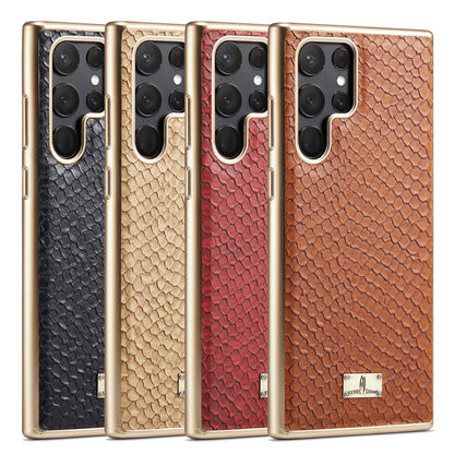 TPU Plated Lizard Leather Galaxy S22 Case Back