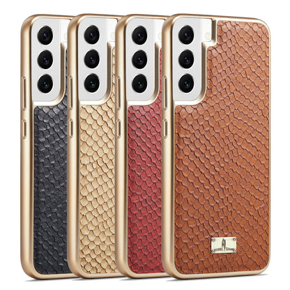 TPU Plated Lizard Leather Galaxy S22 Case Back