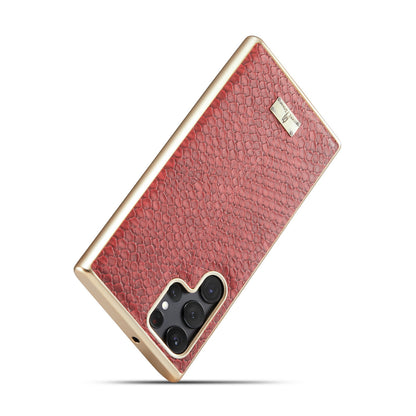 TPU Plated Lizard Leather Galaxy S22+ Case Back