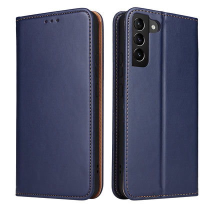 PU Leather Galaxy S22+ Case Wallet Stand Texture Deluxe