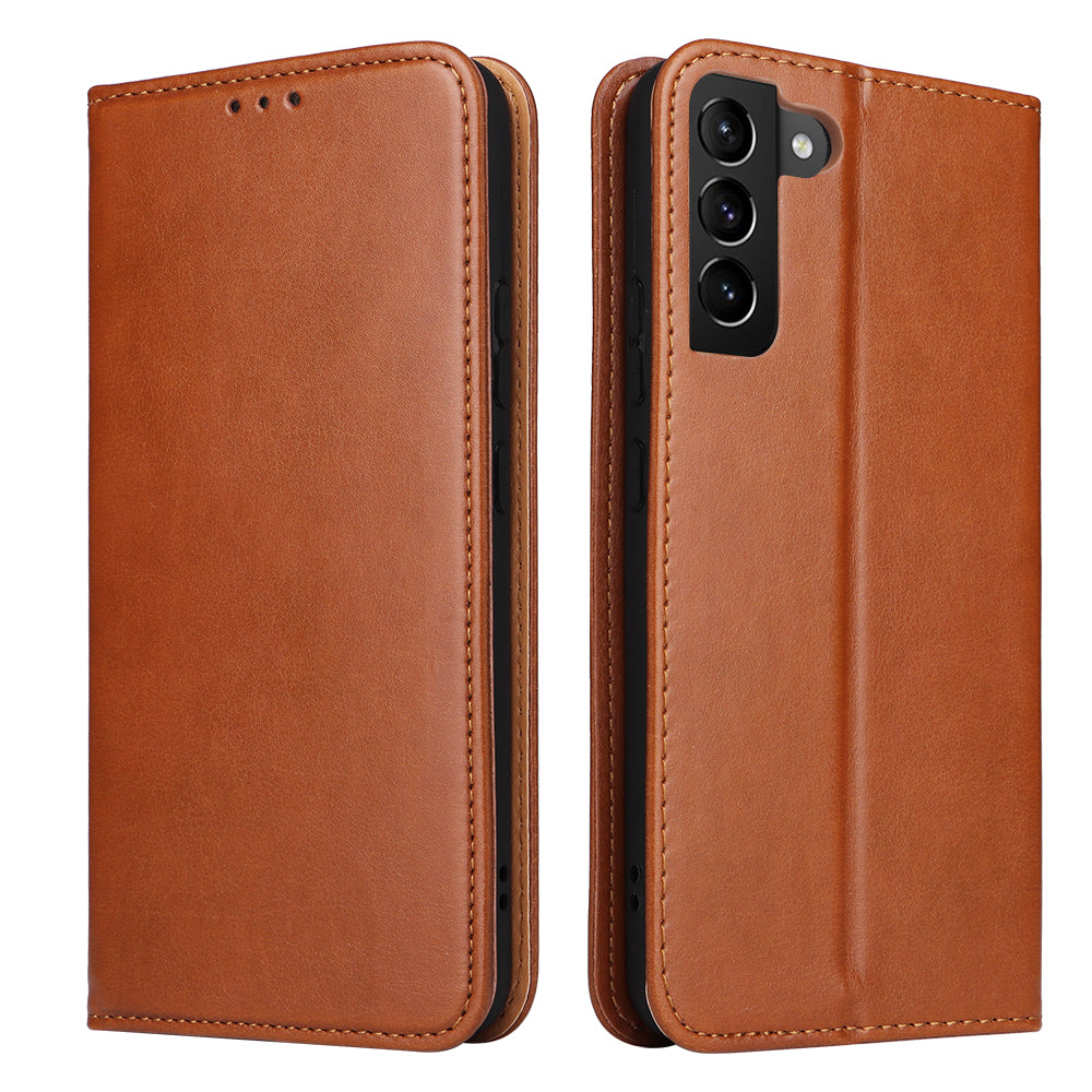 PU Leather Galaxy S22 Case Wallet Stand Texture Deluxe