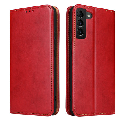 PU Leather Galaxy S22+ Case Wallet Stand Texture Deluxe