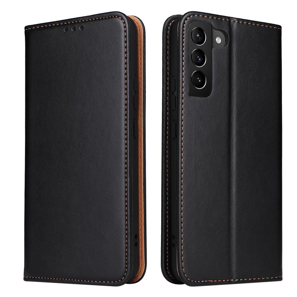 PU Leather Galaxy S22 Case Wallet Stand Texture Deluxe