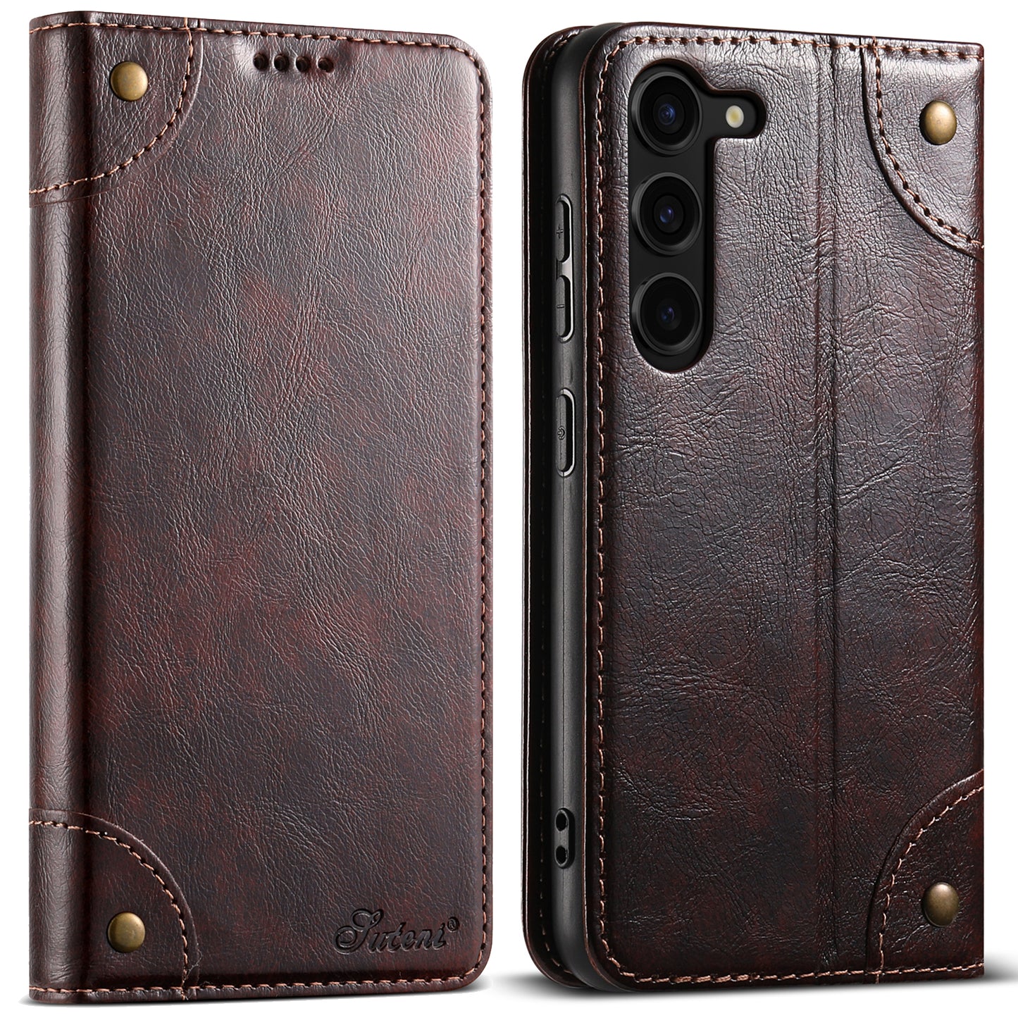 Baroque Wallet Stand Galaxy S23 Case Magtic Flip