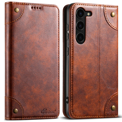 Baroque Wallet Stand Galaxy S23 Case Magtic Flip