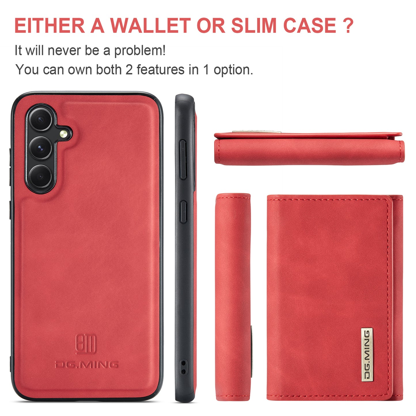 Retro Detachable Fold Wallet Galaxy S23 FE Case Magnetic Clip