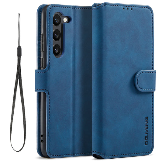 Retro Leather Edge Galaxy S23 Case with Hand Strap