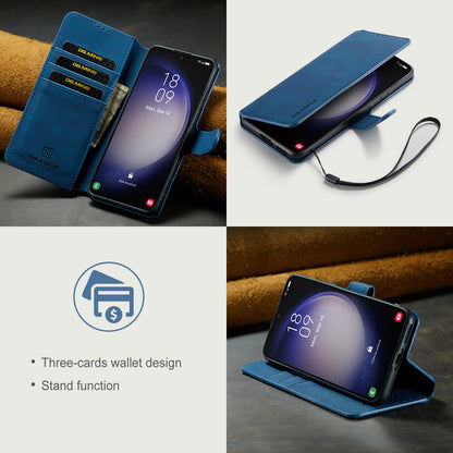 Retro Leather Edge Galaxy S23 Case with Hand Strap