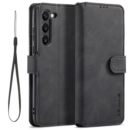 Retro Leather Edge Galaxy S23 Case with Hand Strap