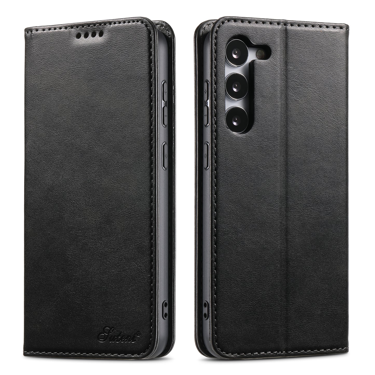 Calfskin Simple Wallet Galaxy S24+ Case RFID Magnetic