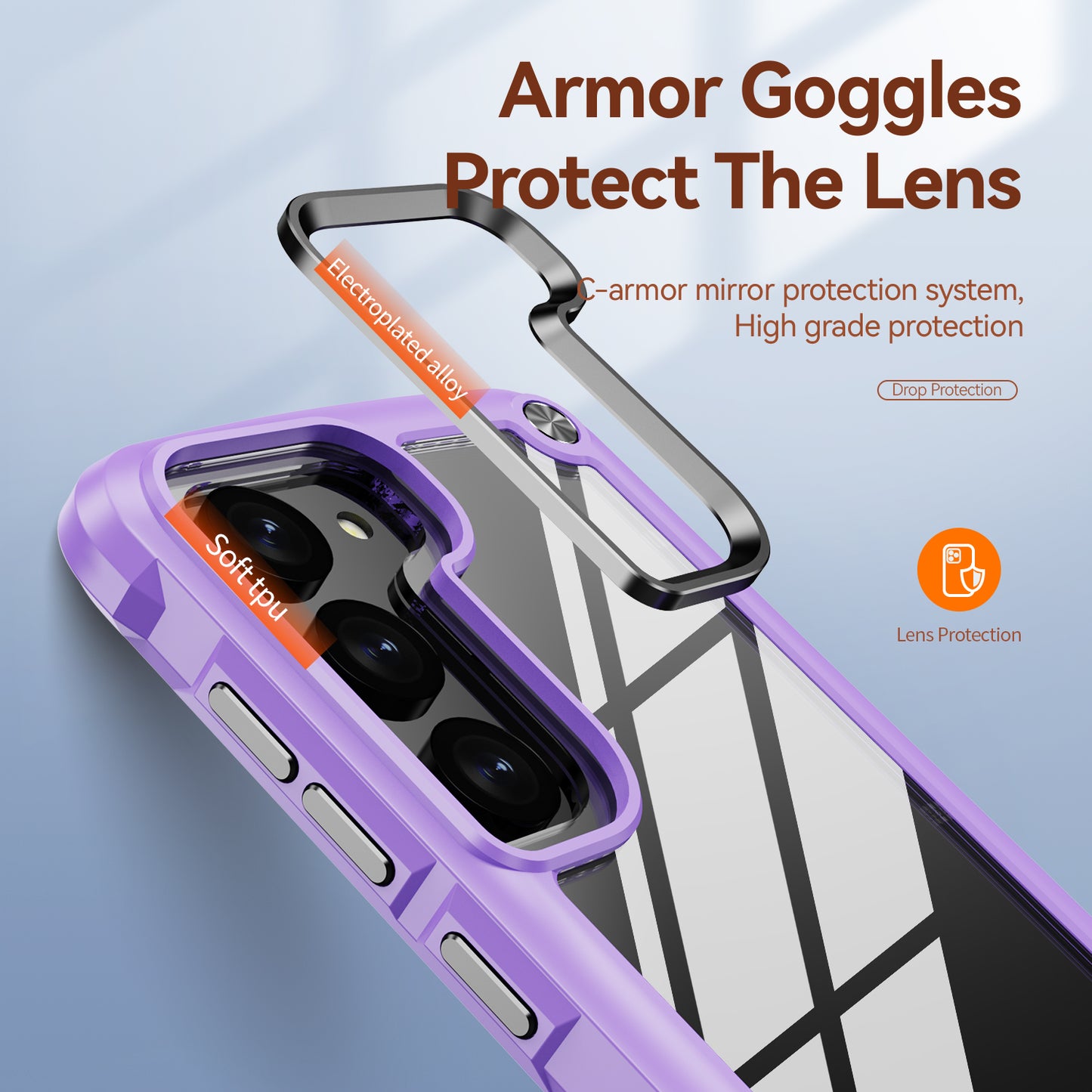 Goldwing Camera Protection Clear Galaxy S23 Case