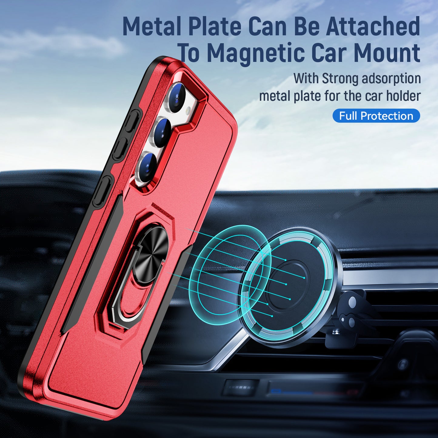 Pioneer Galaxy S23 Case Rotating Ring Stand