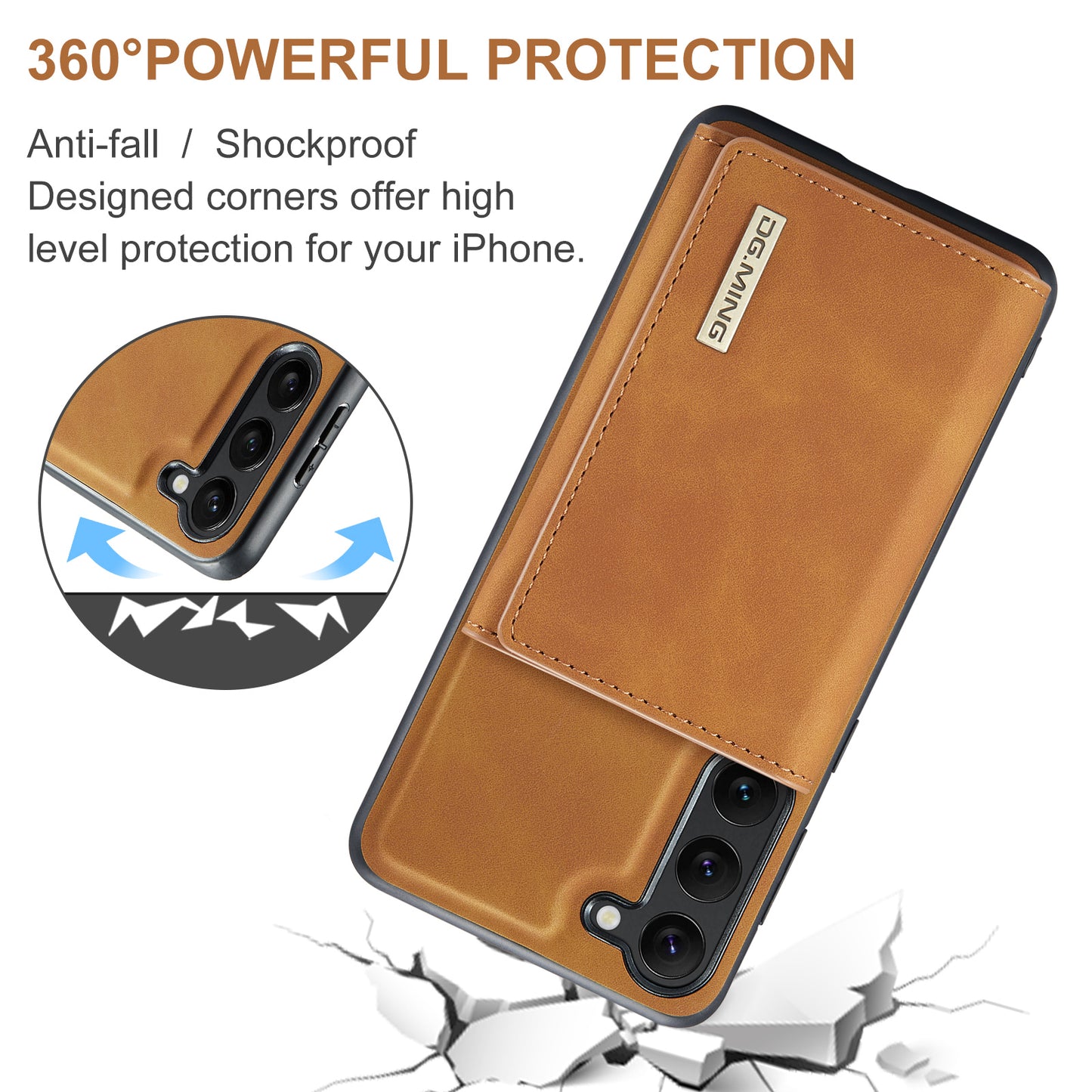 Retro Detachable Fold Wallet Galaxy S23 Case Magnetic Clip