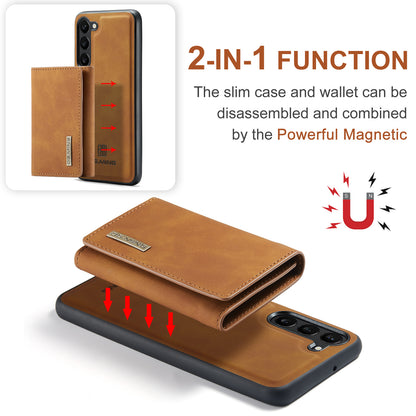 Retro Detachable Fold Wallet Galaxy S23 Case Magnetic Clip