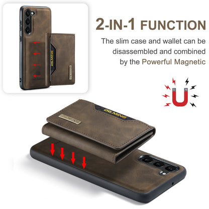 Retro Detachable Fold Card Holder Galaxy S23 Case Magnetic Clip