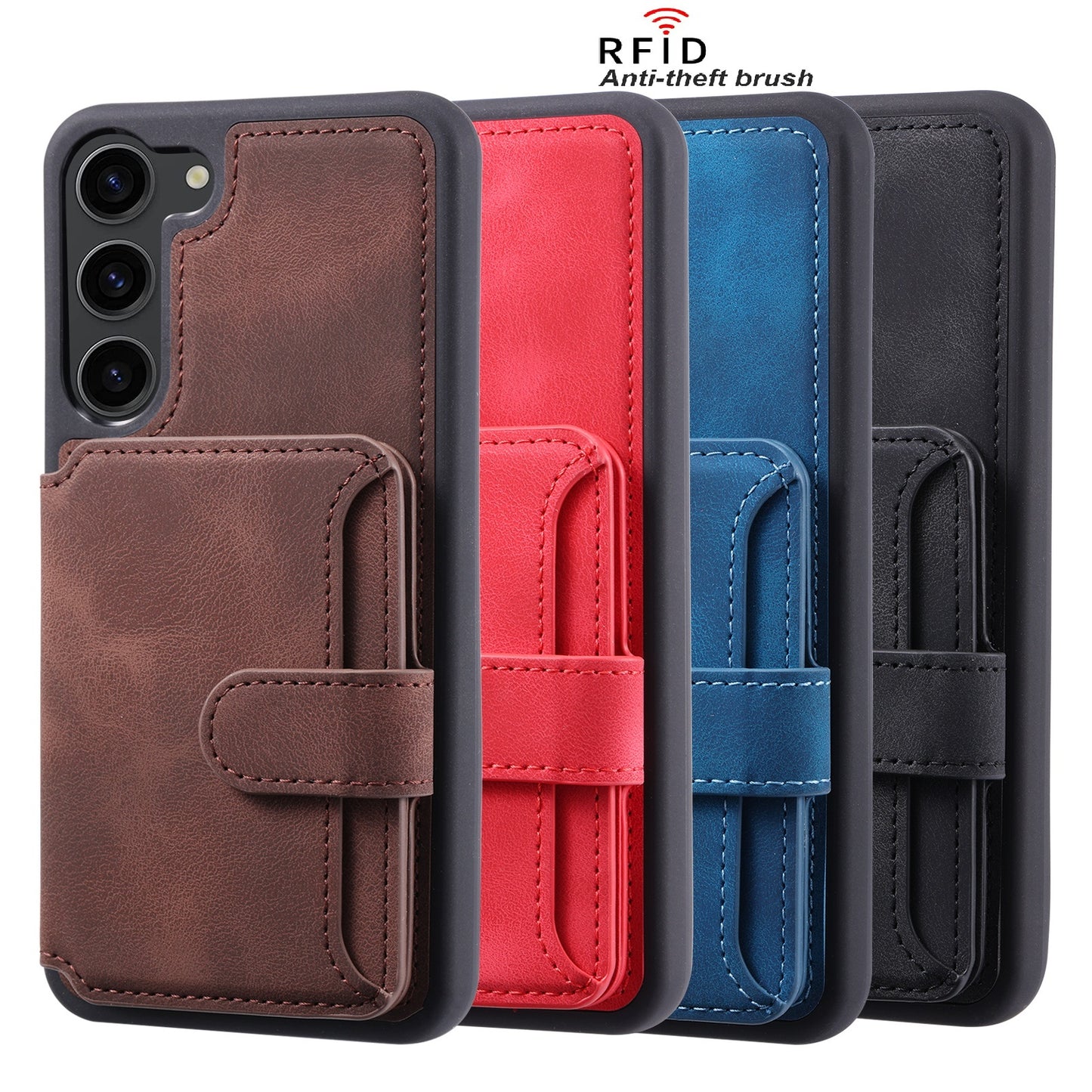 Fantasy Card Slots Buckle Galaxy S23+ Case Leather Anti-theft