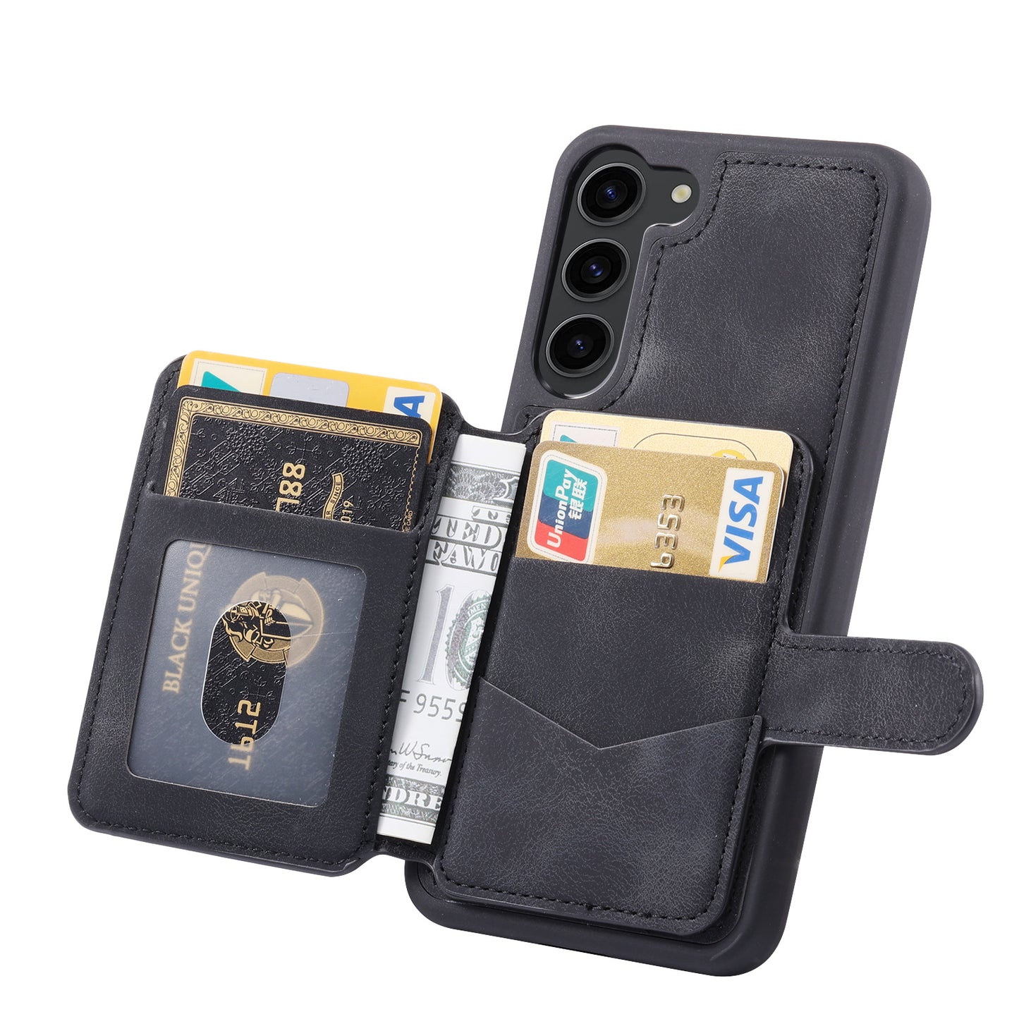 Fantasy Card Slots Buckle Galaxy S23+ Case Leather Anti-theft