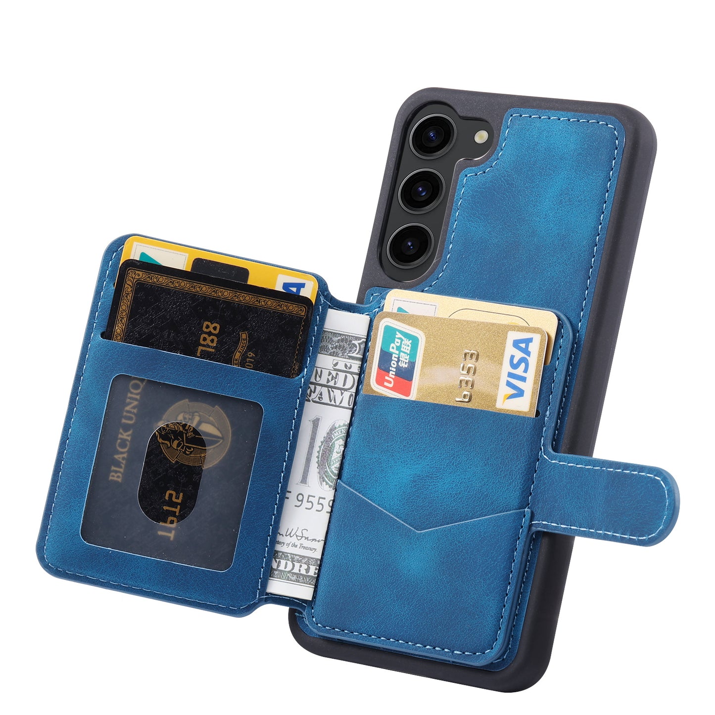 Fantasy Card Slots Buckle Galaxy S23+ Case Leather Anti-theft