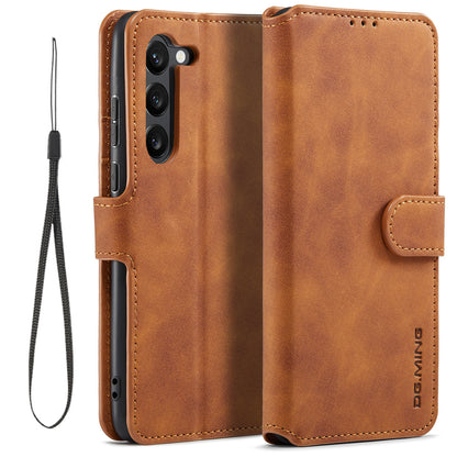 Retro Leather Edge Galaxy 23+ Case with Hand Strap