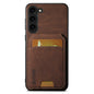 Litchi Leather Card Bag Galaxy S23 Case Magnetic