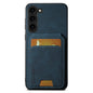 Litchi Leather Card Bag Galaxy S23 Case Magnetic