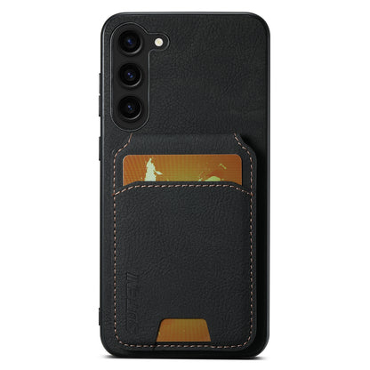 Litchi Leather Card Bag Galaxy S23 Case Magnetic