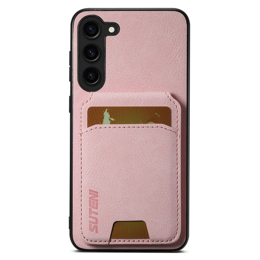 Litchi Leather Card Bag Galaxy S23+ Case Magnetic