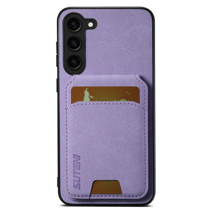 Litchi Leather Card Bag Galaxy S23 Case Magnetic