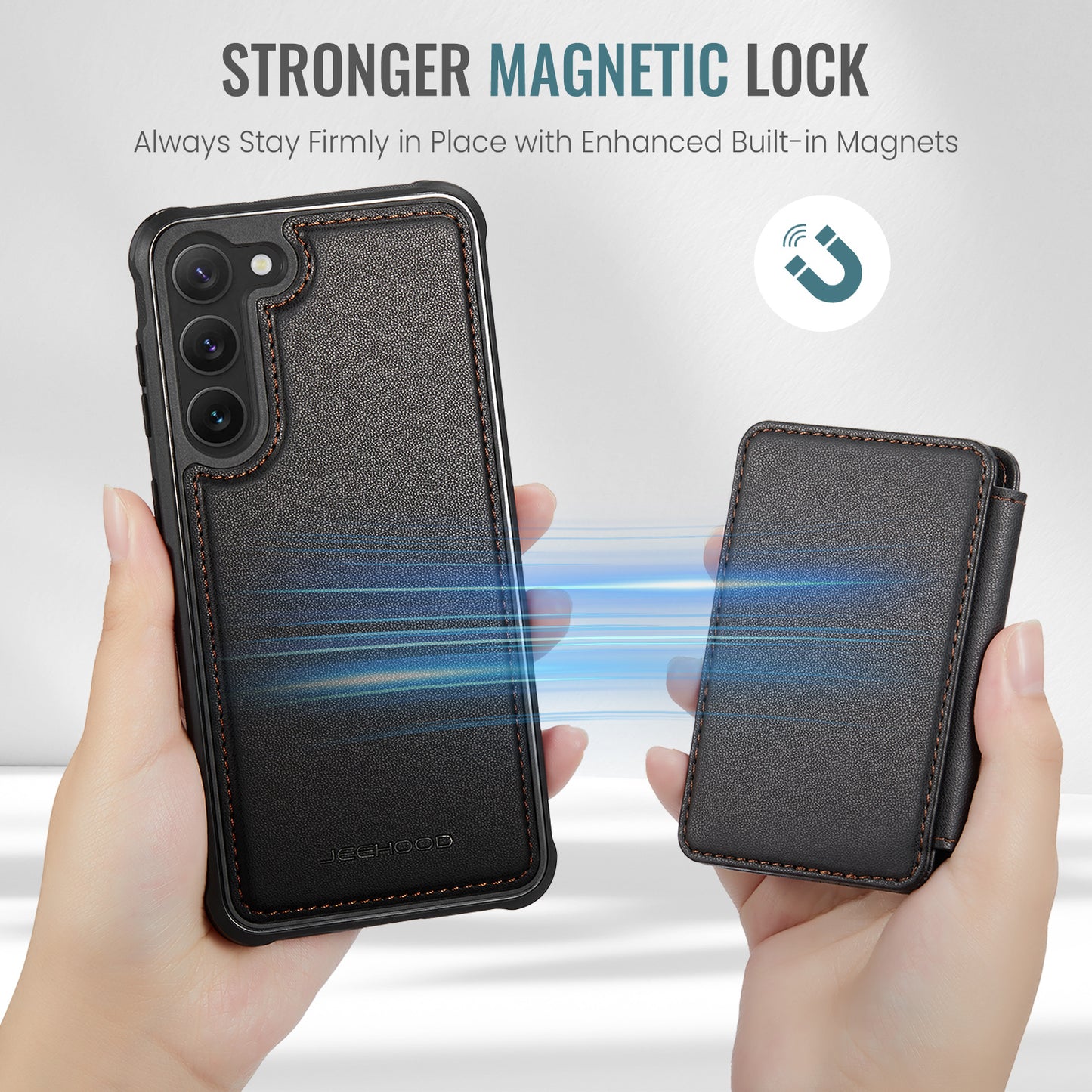 Magnetic Card Holder Galaxy S23 FE Case Detachable RFID Blocking