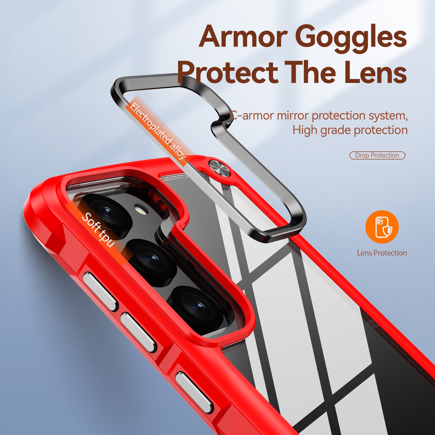 Goldwing Camera Protection Clear Galaxy S23+ Case