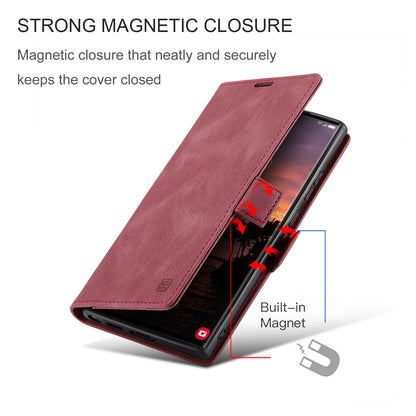 Luxury Retro Leather Galaxy S23 Ultra Case Magnetic Buckle RFID