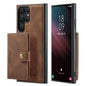 Magnetic Detachable Card Holder Galaxy S22 Ultra Case Leather Flip