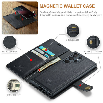 Wallet Detachable 2 In 1 Buckle Galaxy S23 Ultra Case Magnetic