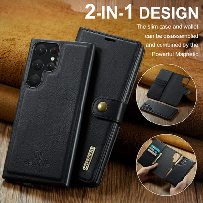 Wallet Detachable 2 In 1 Buckle Galaxy S23 Ultra Case Magnetic