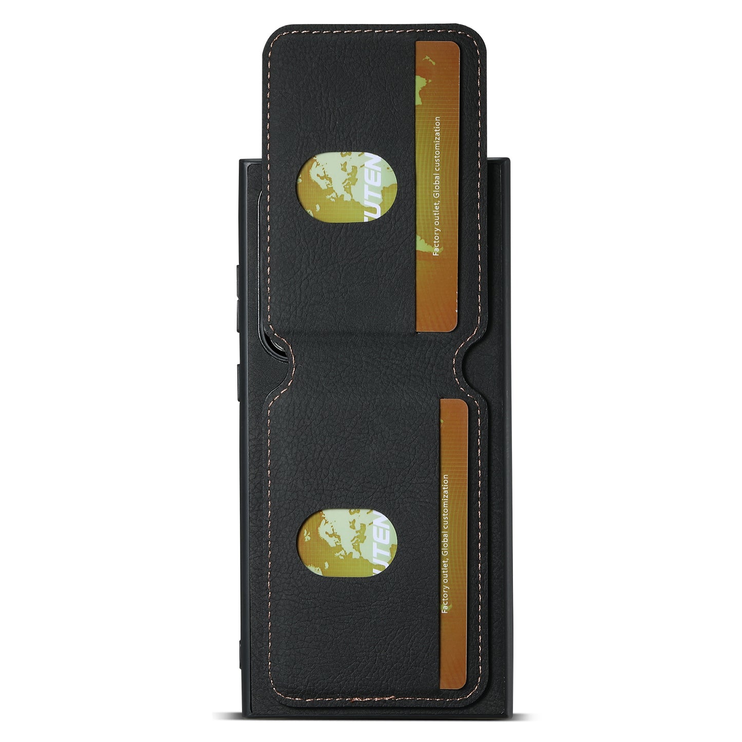 Litchi Leather Card Bag Galaxy S22 Ultra Case Magnetic