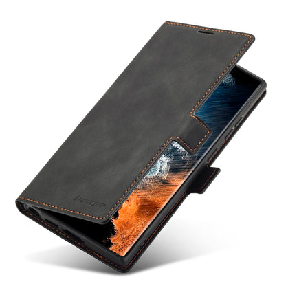 Illusion Slim Retro Leather Galaxy S23 Ultra Case Magnetic