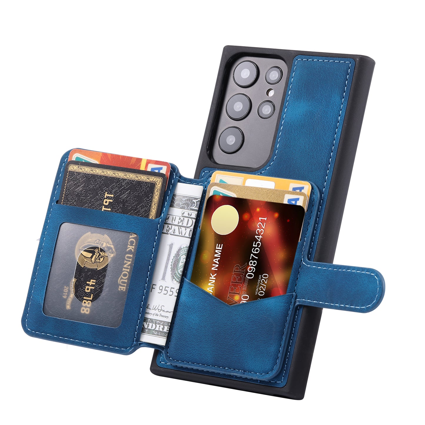 Fantasy Card Slots Buckle Galaxy S23 Ultra Case Leather Anti-theft