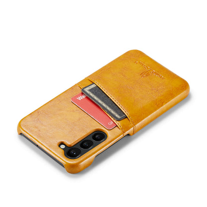 Oil Waxed Leather Card Holder Galaxy S23 Case Back