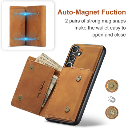 Retro Detachable Fold Wallet Galaxy S24 FE Case Magnetic Clip