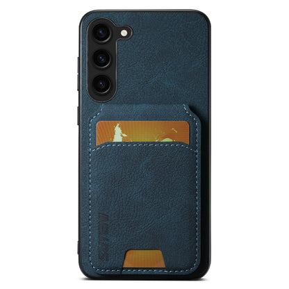 Litchi Leather Card Bag Galaxy S24 Case Magnetic