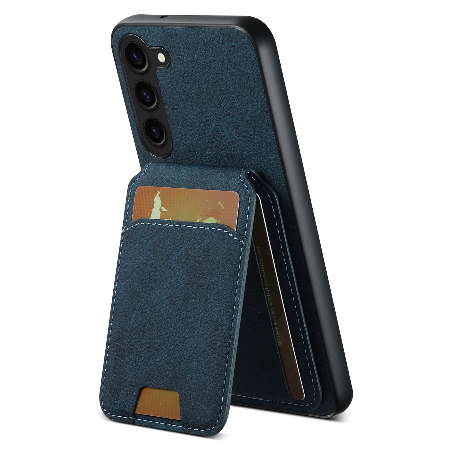 Litchi Leather Card Bag Galaxy S24 Case Magnetic