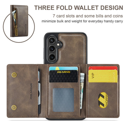 Wallet Detachable Tri-fold Galaxy S24+ Case Muilti Card Slots