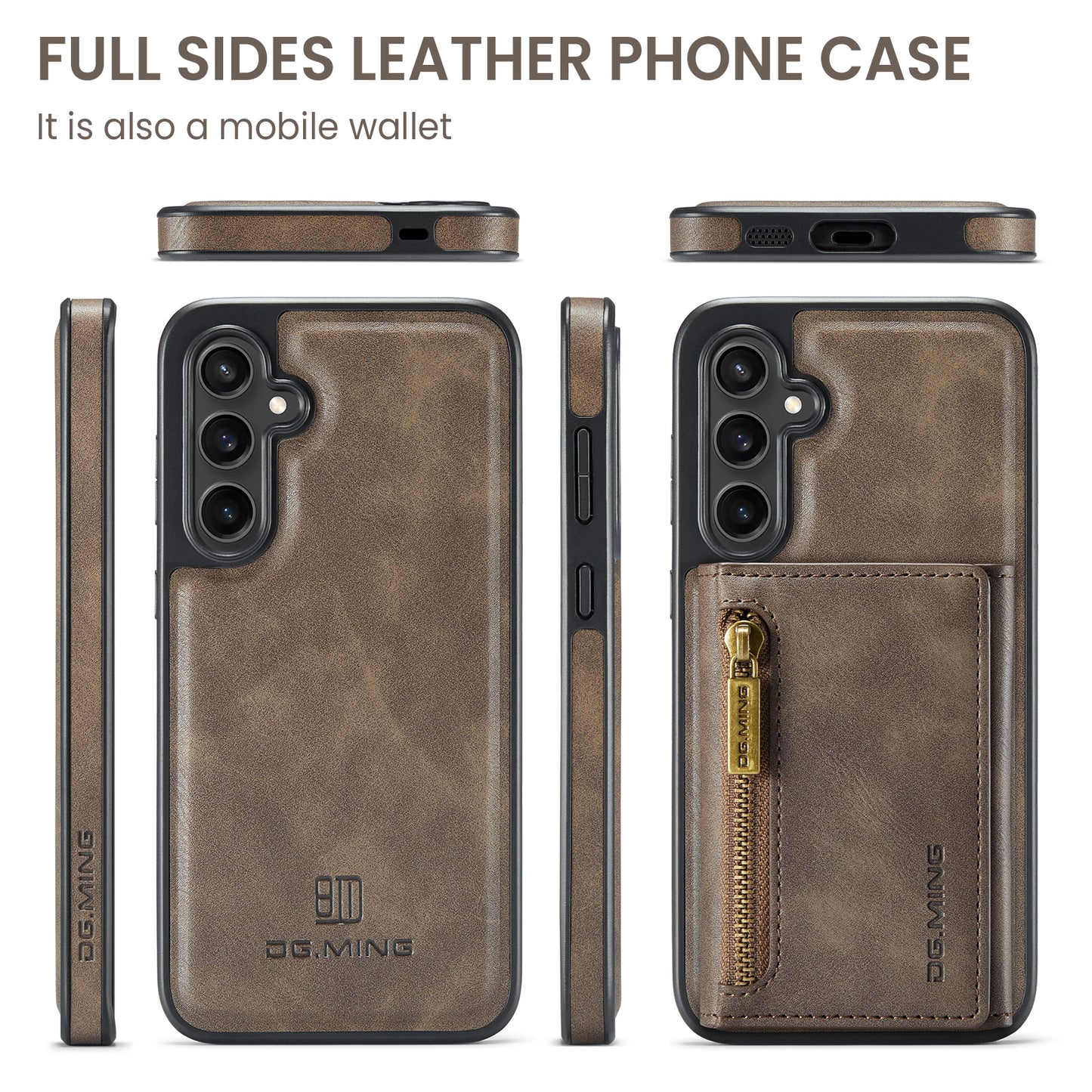 Wallet Detachable Tri-fold Galaxy S24+ Case Muilti Card Slots